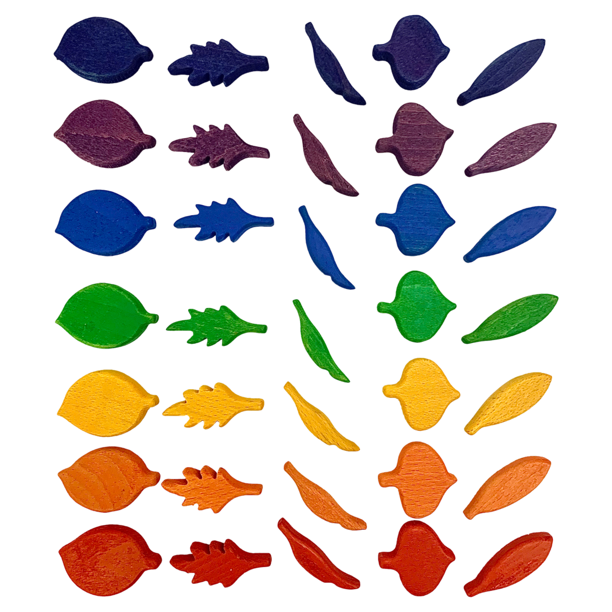 Mini Rainbow Leaf Shape/35pc in diverse kleuren en vormen, ideaal voor knutselprojecten en educatief speelgoed in de categorie creatieve materialen.