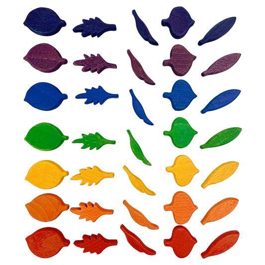 Mini Rainbow Leaf Shape/35pc in diverse kleuren en vormen, ideaal voor knutselprojecten en educatief speelgoed in de categorie creatieve materialen.