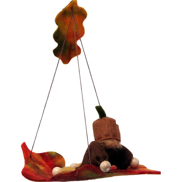 Eikenblad met eikenkindje