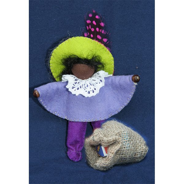 "Zwarte Piet met een grote zak vol cadeautjes!"