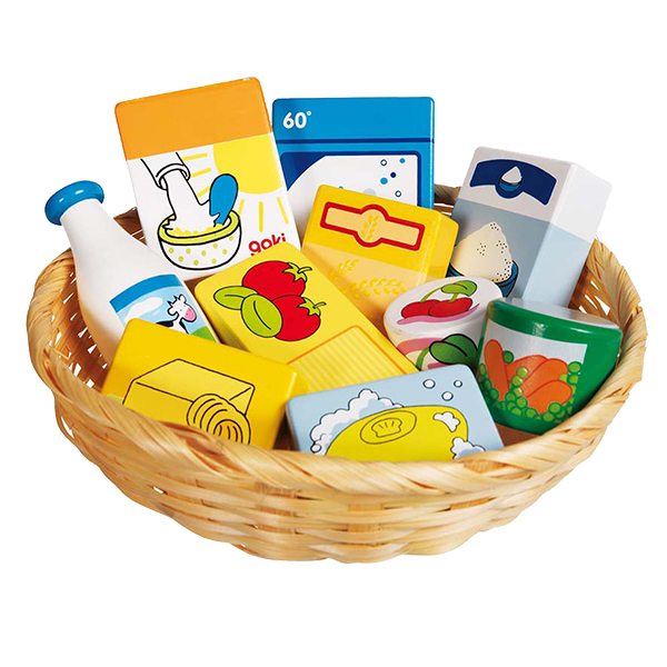 "Boodschappenmand vol met lekkers!"