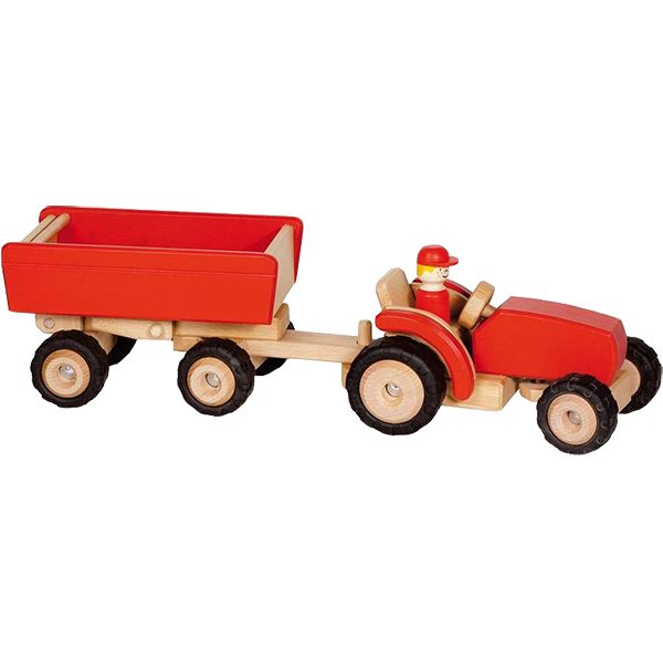 "Rode trekker met kiepwagen voor avonturen!"