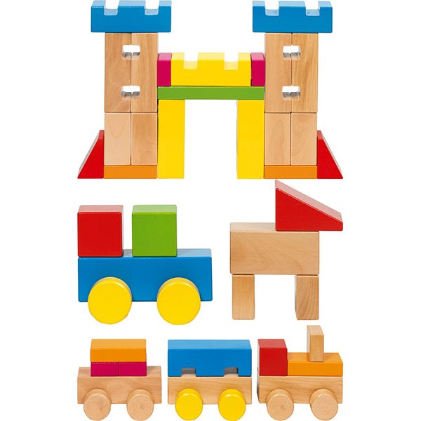 "Blokkenton met 50 vrolijke bouwblokken!"