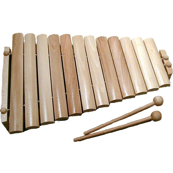 "Vrolijke Houten Xylofoon met 12 Toontjes!"