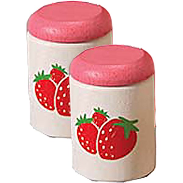 "Twee potten zoete aardbeienjam!"