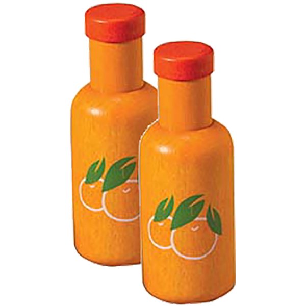 "Twee lekkere flessen sinaasappelsap!"