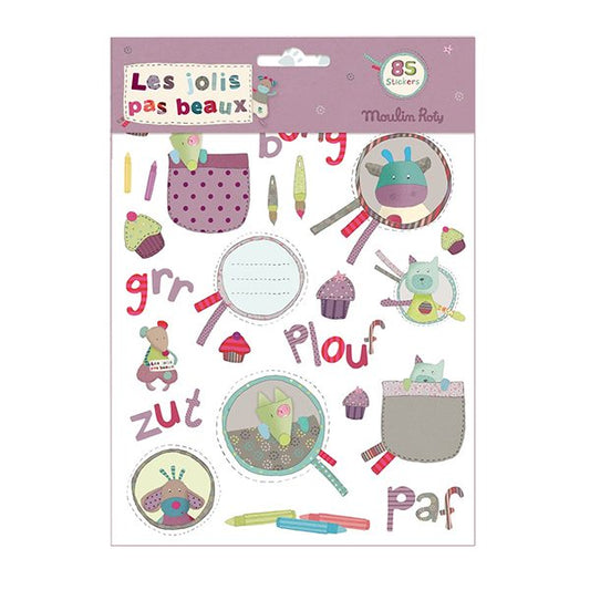 "Paarse Stickers van Moulin Roty"