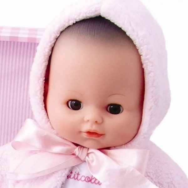 Babypop Petit Collin met roze koffer