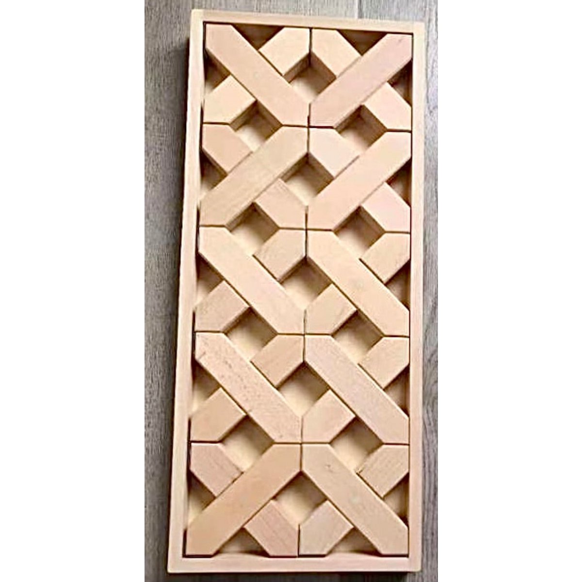 Hashtag Plus Set/10pc houten bouwstenen in geometrisch patroon, ideaal voor educatief speelgoed en creatief bouwen voor kinderen.