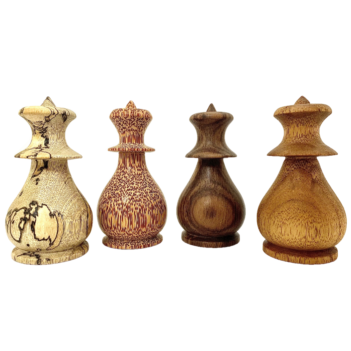Mini WW Pointy Spire/4pc houten decorstukken in verschillende houtsoorten, perfect voor miniatuur- of modelbouwprojecten