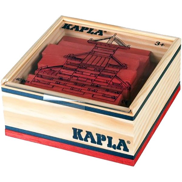 "Kapla 40 rode blokken in een mooie kist!"