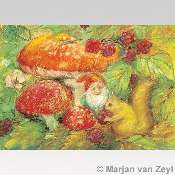 Seizoenskaarten set van 14 stuks A6 van Marjan van Zeyl.
