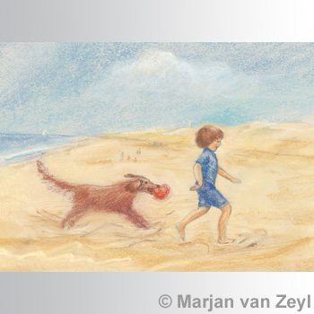 "Set van 14 vrolijke kinderkaarten A6 van Marjan!"