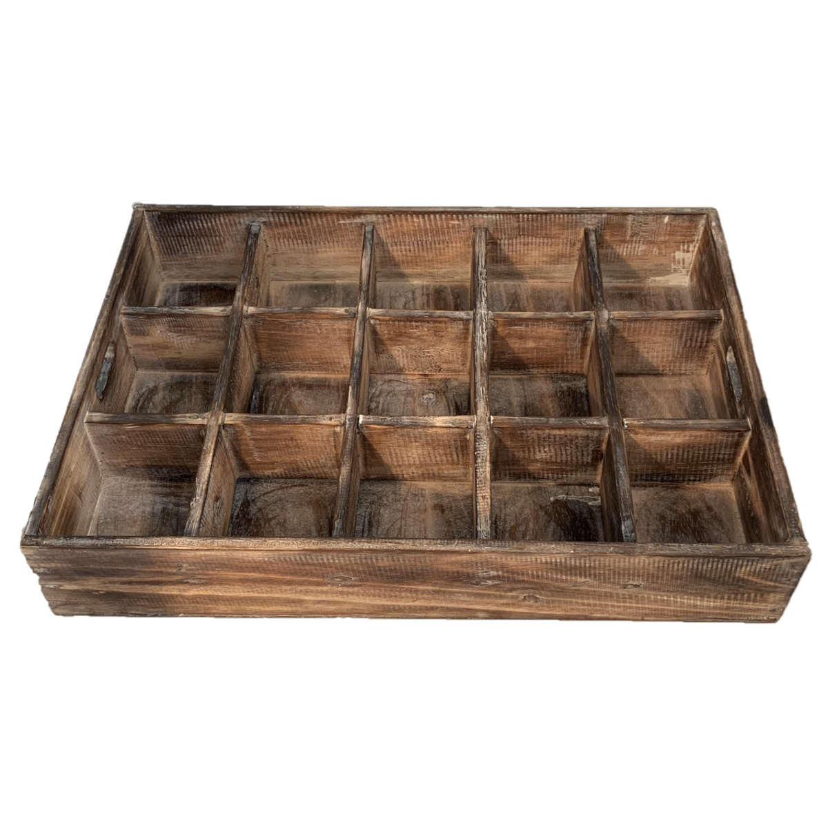 Houten Natural Sorting Tray met 15 vakken, ideaal voor sensorisch spel of sorteeractiviteiten in Montessori- en educatieve omgevingen.