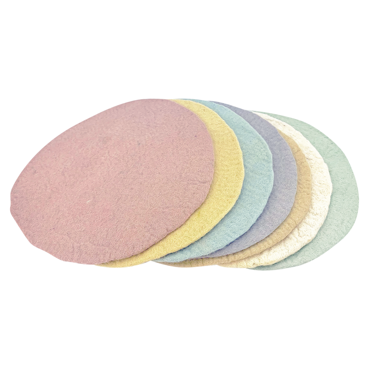 30cm Round Mats Pastel/7pc