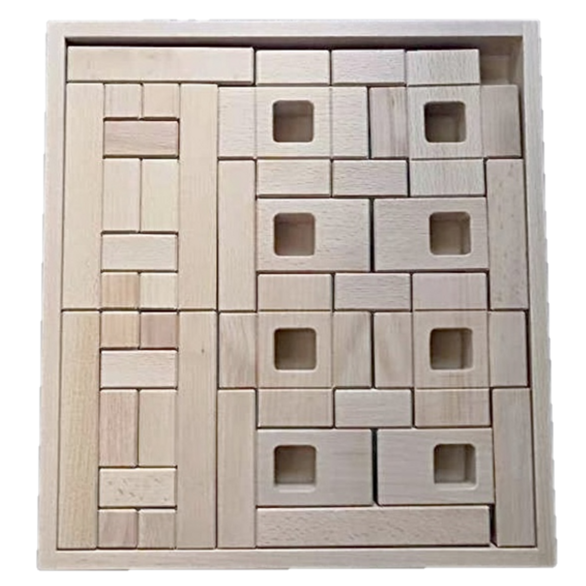 Hashtag Extender Set/22pc houten blokken in een opbergdoos, ideaal voor educatief constructiespel in de categorie houten speelgoed.